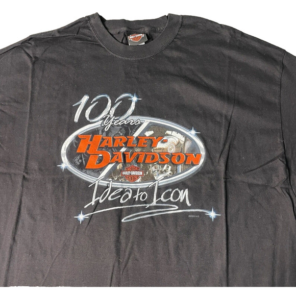 Harley-Davidson Other - Harley Davidson 100 Years Idea To Icon XL Rare Biker Hanes Beefy-T T Shirt